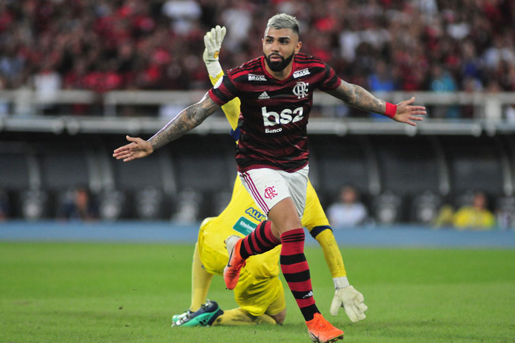 Gabigol marcou os dois gols do Flamengo na partida contra o Fortaleza